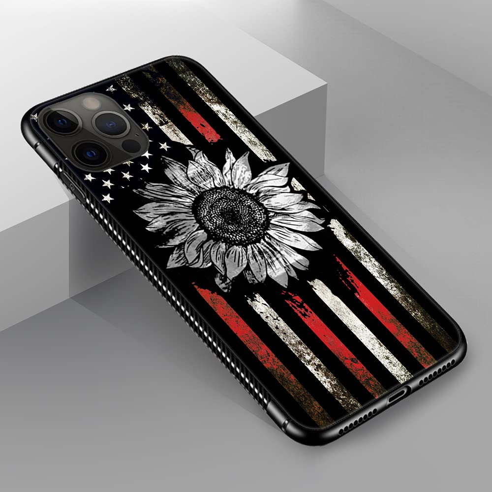 iPhone 11 Pro Max Case (6.5 inch) - Retro Sunflower Pattern Hard PC Back with Soft TPU Bumper | Non-Slip Protective Phone Cover for Women | Perfect for Daily Use, Work & Outdoor Activities