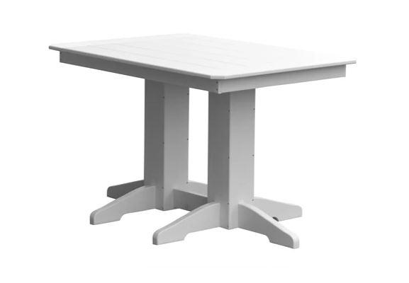 A & L Furniture Dining Table with Free 2 Umbrella Holes - Perfect for Outdoor Patio, Garden, and Backyard Dining