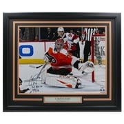 Carter Hart Autographed Philadelphia Flyers 16x20 Framed Photo - 1st NHL Shutout 10/9/19 - Fanatics Certified - Perfect for Hockey Memorabilia Collection & Man Cave Decor