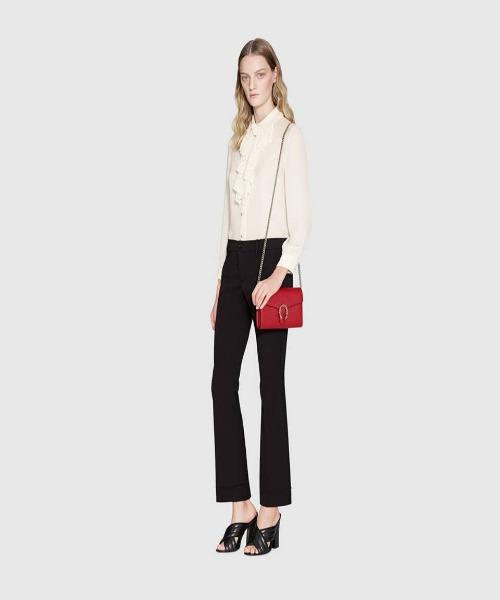 Gucci Dionysus GG Supreme Mini Leather Chain Bag in Hibiscus Red - Perfect for Evening Parties, Date Nights & Luxury Fashion Accessories