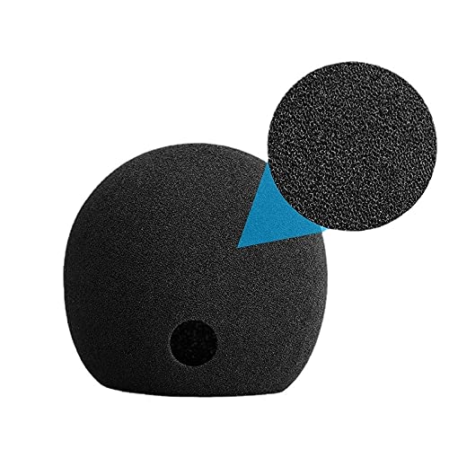 GHVGCAD Black Foam Microphone Windscreen Pop Filter for Blue Snowball Ice Condenser Mic - Studio Recording, Podcasting, KTV & Stage Performance Accessory