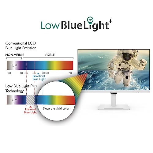 BenQ GW2485TC 24 Inch 1080p IPS Office Monitor with Eye Care Tech, Adaptive Brightness, Height & Tilt Adjustment - Built-in Speakers, Noise Cancelling Mic, Daisy Chain - DisplayPort, HDMI, USB-C - Perfect for Home Office, Coding, and Video Conferencing