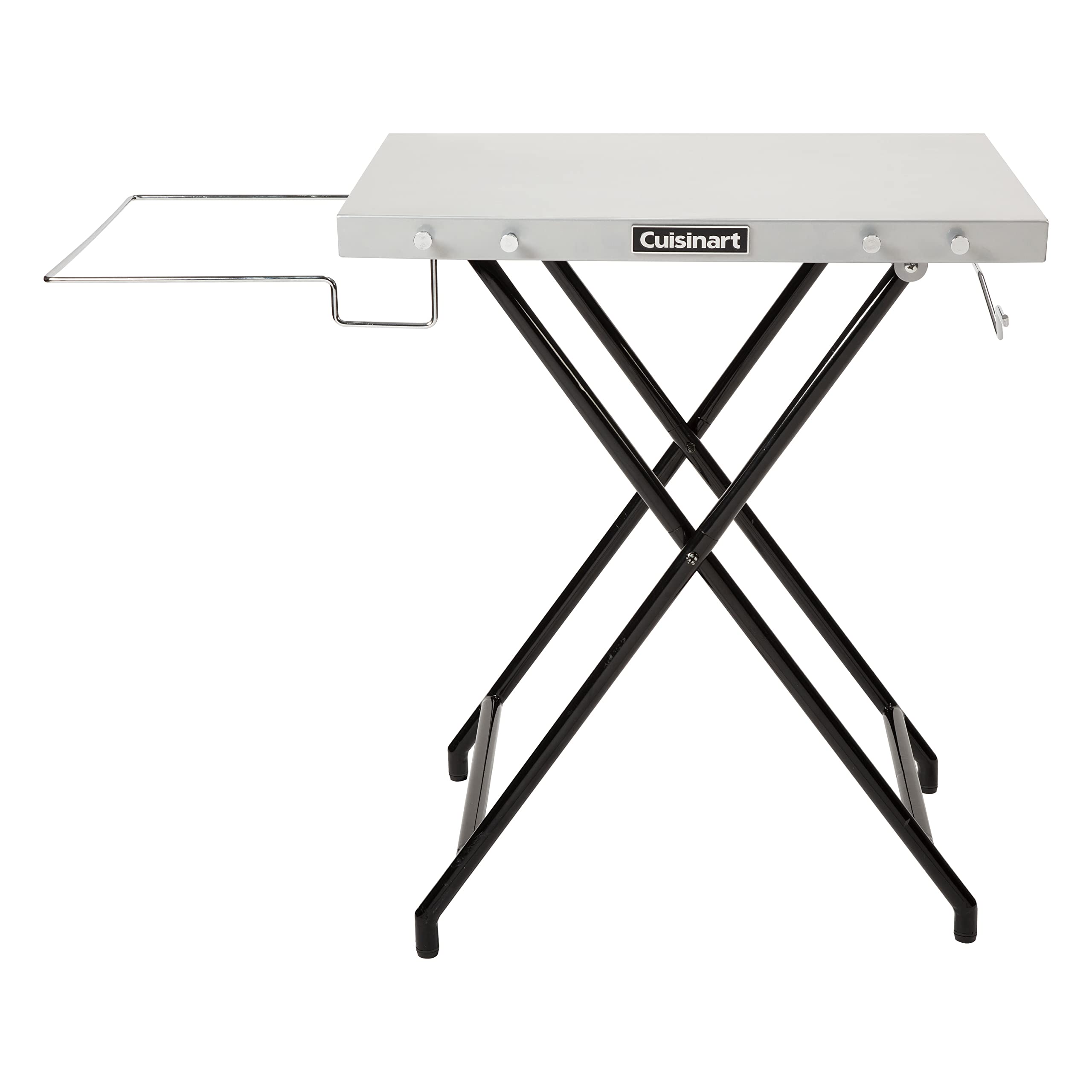 Cuisinart Fold 'n Go Prep Table - Portable Folding Table & Grill Stand with Tool Hooks, Trash Bag Holder & Paper Towel Rack | 24