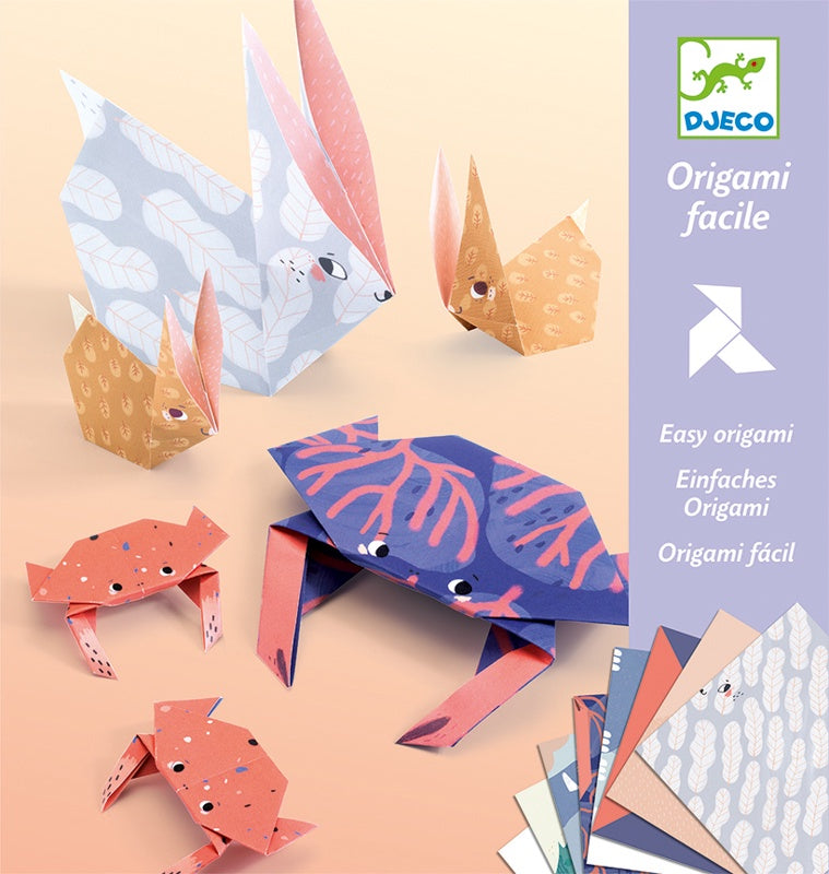 Animal Family Origami Set for Kids - Creative DIY Paper Folding Kit by Djeco - Perfect for Arts & Crafts, Classroom Activities & Family Bonding