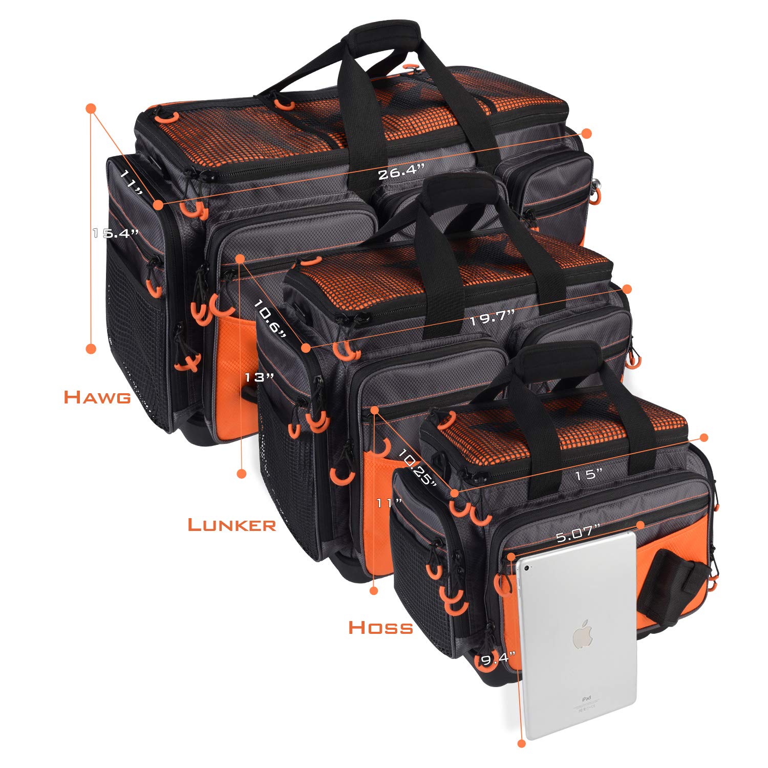 KastKing Waterproof Fishing Gear & Tackle Storage Bags - Saltwater Resistant Durable Tackle Organizer for Saltwater & Freshwater Fishing - Perfect for Boat, Kayak, and Shore Fishing Trips