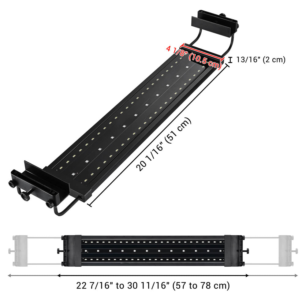 TheLAShop 24 Inch Aquarium LED Light with RGB & APP Control - Full Spectrum for Saltwater & Freshwater Fish Tanks - Perfect for Coral Growth & Planted Aquariums