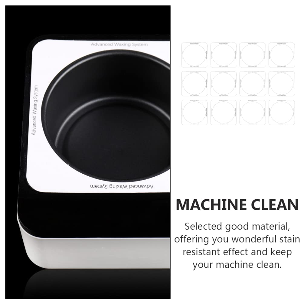 50pcs White Hair Wax Bean Machine Washers - Anti-Spill Protective Circle Pads for Wax Heater & Warmer - Perfect for Salon, Spa & Home Hair Removal Waxing