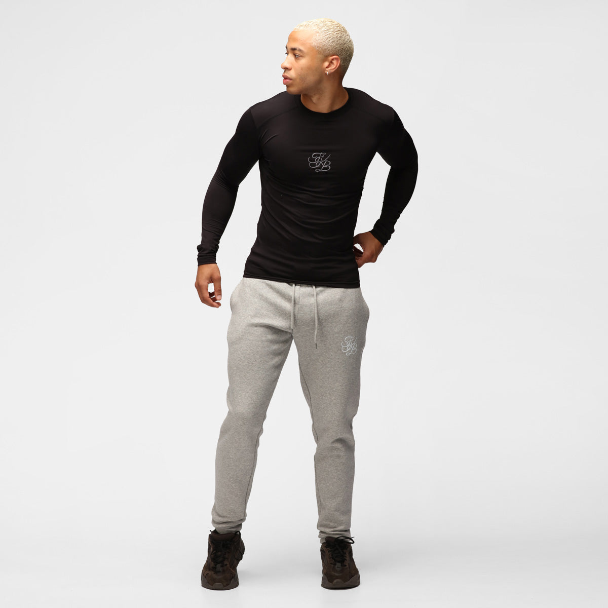 Premium TKB Men's Grey Organic Cotton Joggers - Comfortable Lounge Pants for Home, Gym & Casual Wear
