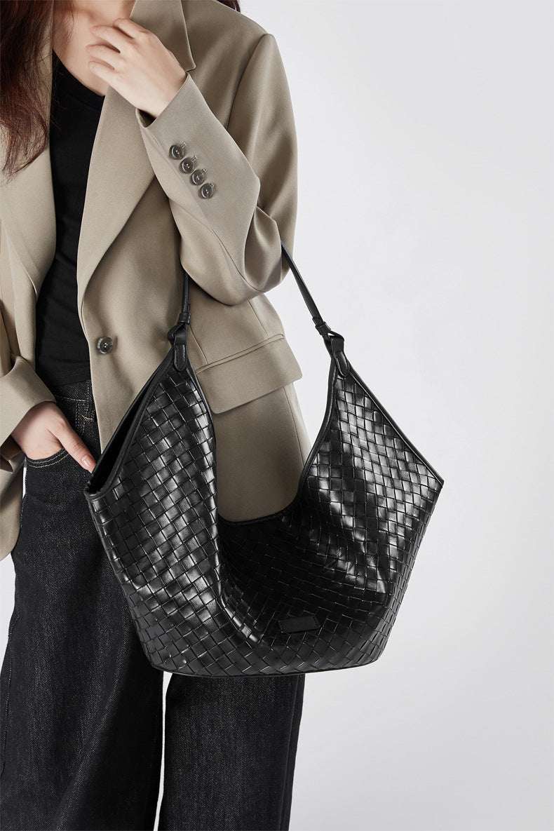 Stylish Commuter Handwoven Shoulder Bag for Women & Men - Eco-Friendly Cotton Crossbody Purse - Perfect for Work, Travel & Daily Use