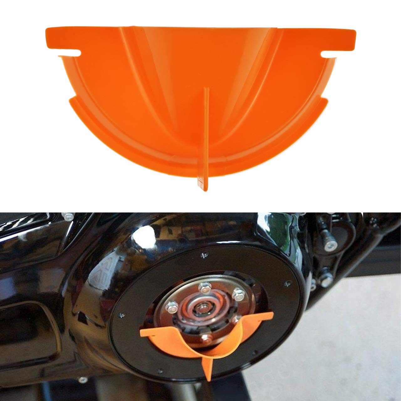 HD BUBALUS 3-Piece Orange Crankcase Fill Funnel Set - Compatible with Harley Davidson Motorcycles - Primary Case Oil Fill & Oil Filter Funnel - Perfect for Oil Changes & Maintenance