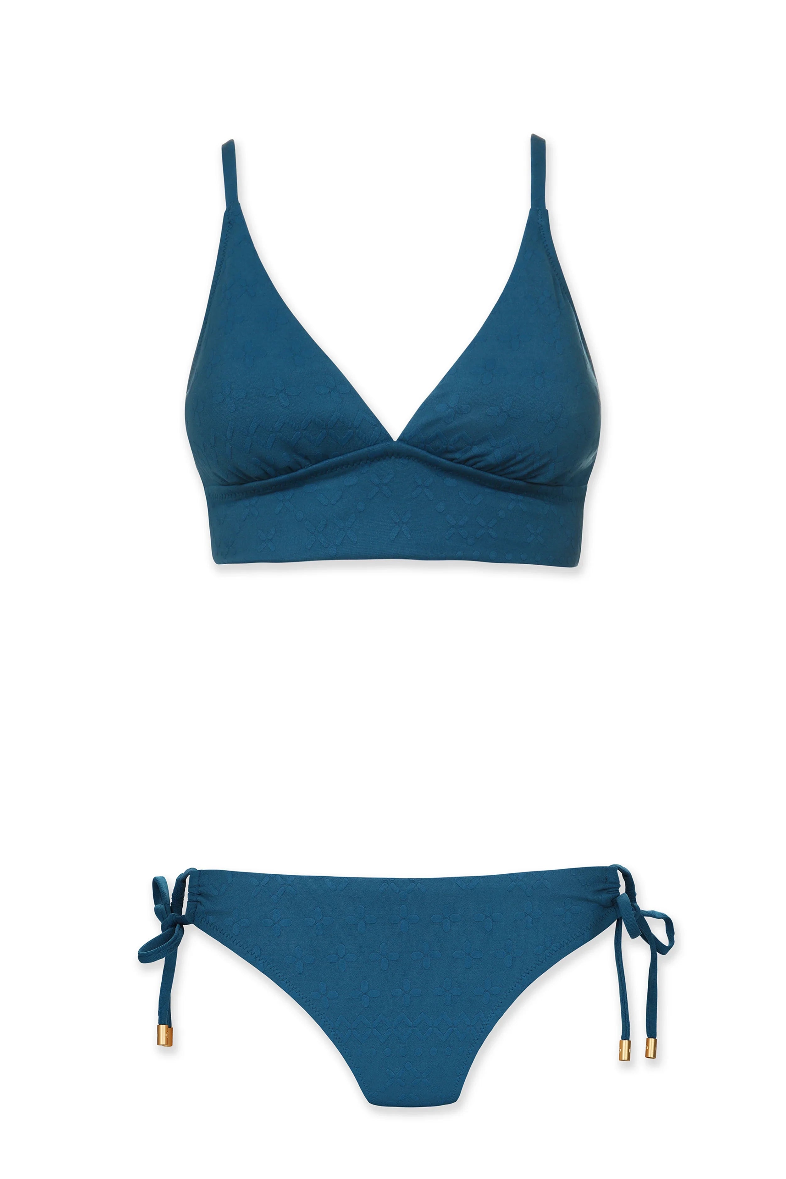 Tunnel Side Hipster Women's Underwear | Jacquard Textured High Waist Panties in Marine Blue - Comfortable for Daily Wear & Yoga
