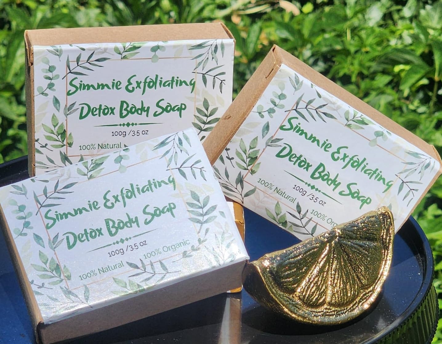 Simmie Exfoliating Detox Body Soap (3-Pack) - Natural Brown Sugar Scrub for Deep Cleansing & Skin Renewal | Perfect for Dry Skin, Body Acne & Post-Workout Detox