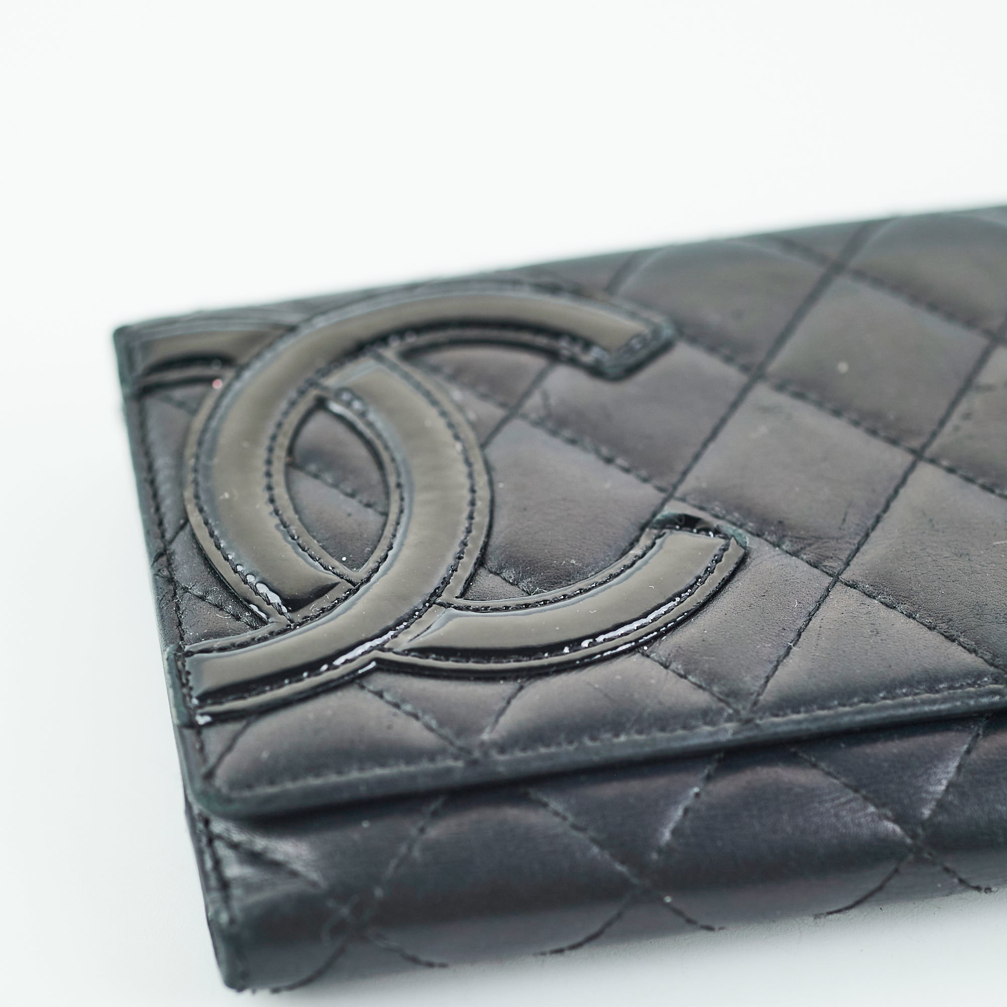 Chanel Quilted Cambon Wallet for Women - Black Leather Designer Wallet with CC Logo - Perfect for Everyday Use, Travel & Luxury Gift Giving
