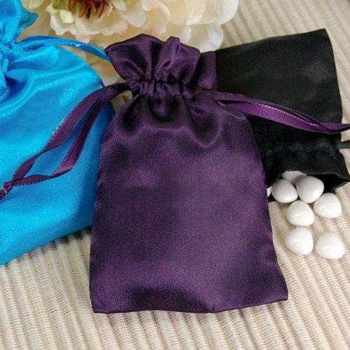 60 Pcs 5x7 Inch Antique Gold Satin Drawstring Bags - Elegant Wedding Favors, Jewelry Pouches & Party Gift Bags for Bridal Showers, Baby Showers, Birthday Parties and Special Events