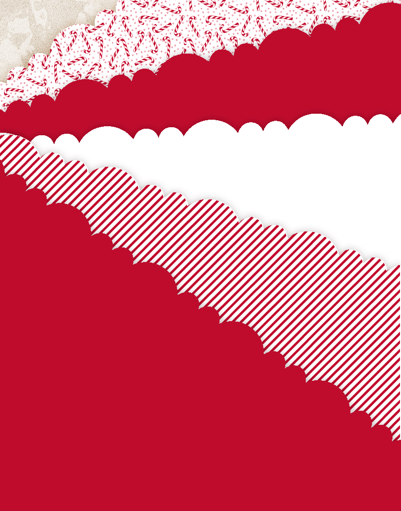 Festive Candy Cane Striped Scalloped Tissue Paper - Holiday Gift Wrapping, Party Decorations & DIY Craft Supplies for Christmas, Birthdays & Special Occasions