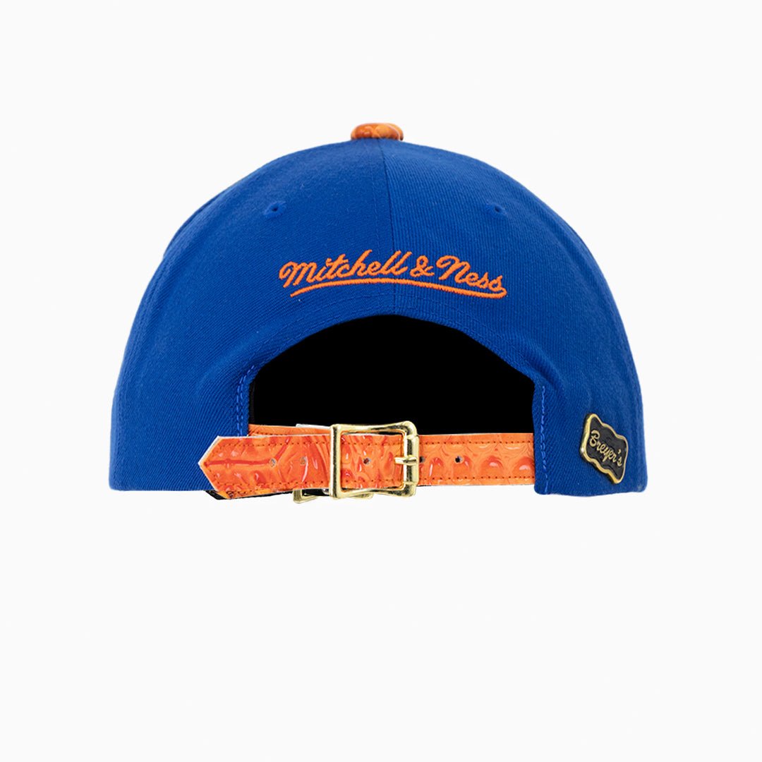 Breyer's Buck 50 New York Knicks Adjustable Baseball Cap with Genuine Leather Visor - Stylish NBA Fan Gear for Basketball Games & Streetwear Fashion