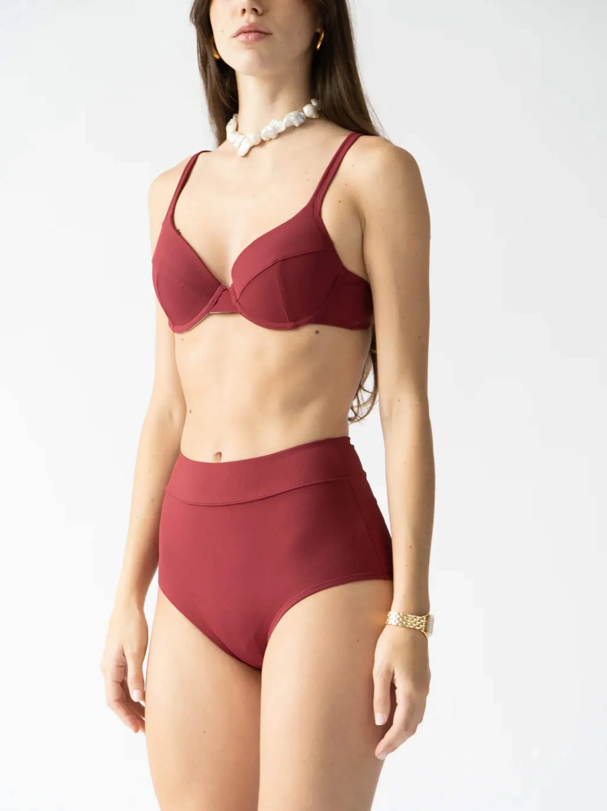 Celeste Underwire Swim Bra - Supportive & Stylish Mulberry Bikini Top for Women | Perfect for Beach, Pool & Summer Vacations