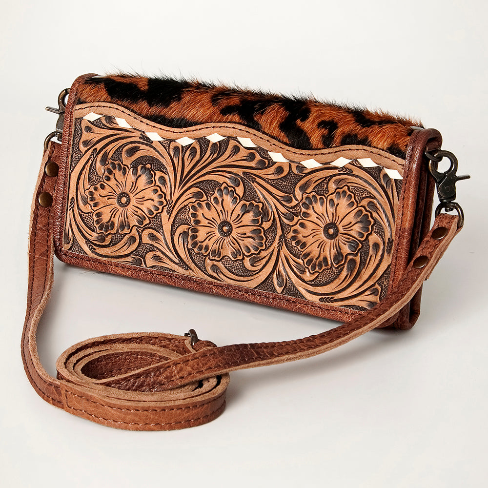 American Darling ADBG486A Genuine Leather Women's Wallet - Hand Tooled Western Style Purse for Everyday Use & Cowgirl Fashion Accessories