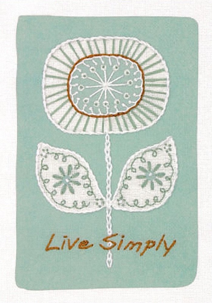 Live Simply Crewel Embroidery Kit by DIMENSIONS Needlecrafts - Premium Hand Embroidery Supplies for DIY Home Decor & Wall Art Projects