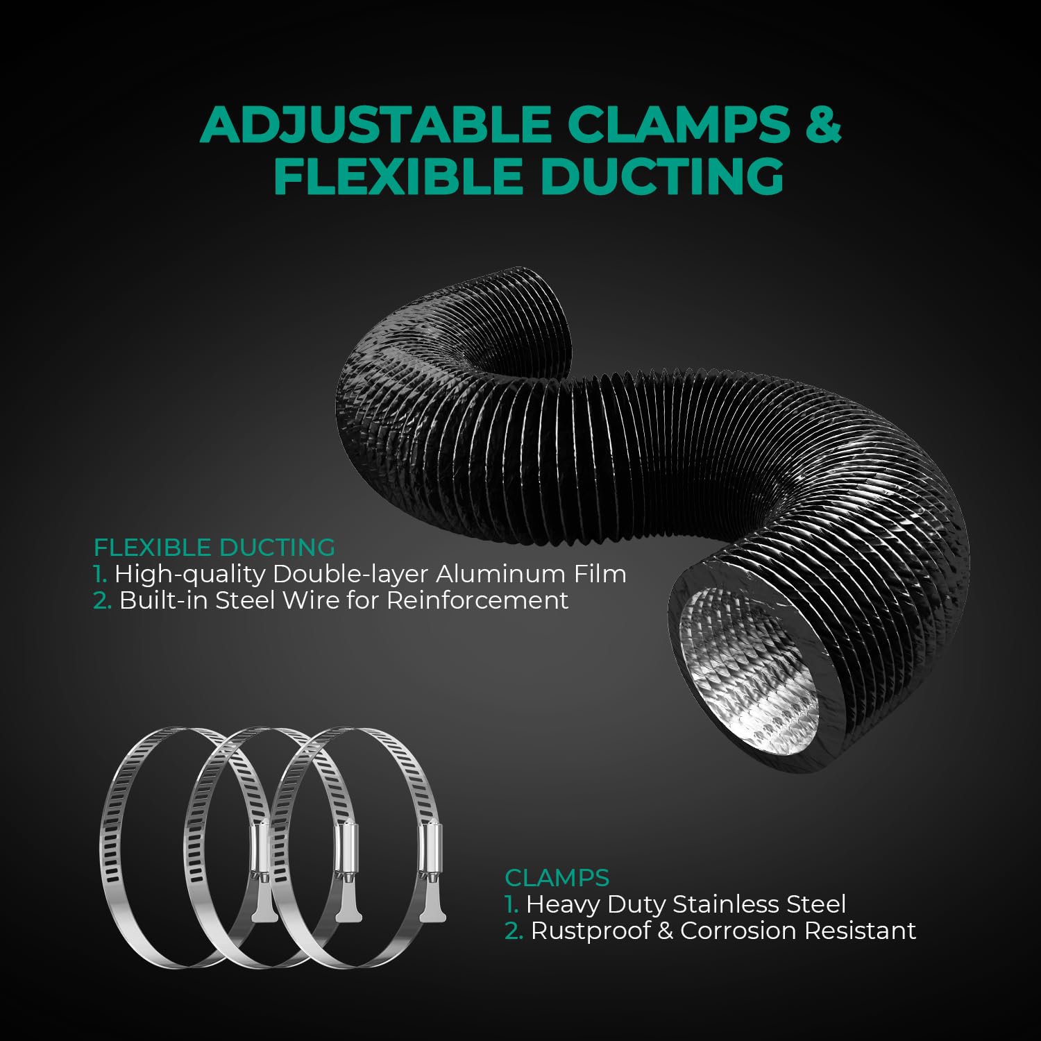 Mars Hydro 6 Inch Inline Fan & Carbon Filter Kit with Variable Speed Controller - 402 CFM Hydroponic Exhaust Fan System with 25ft Ducting for Grow Tents, Indoor Gardening & Ventilation Solutions