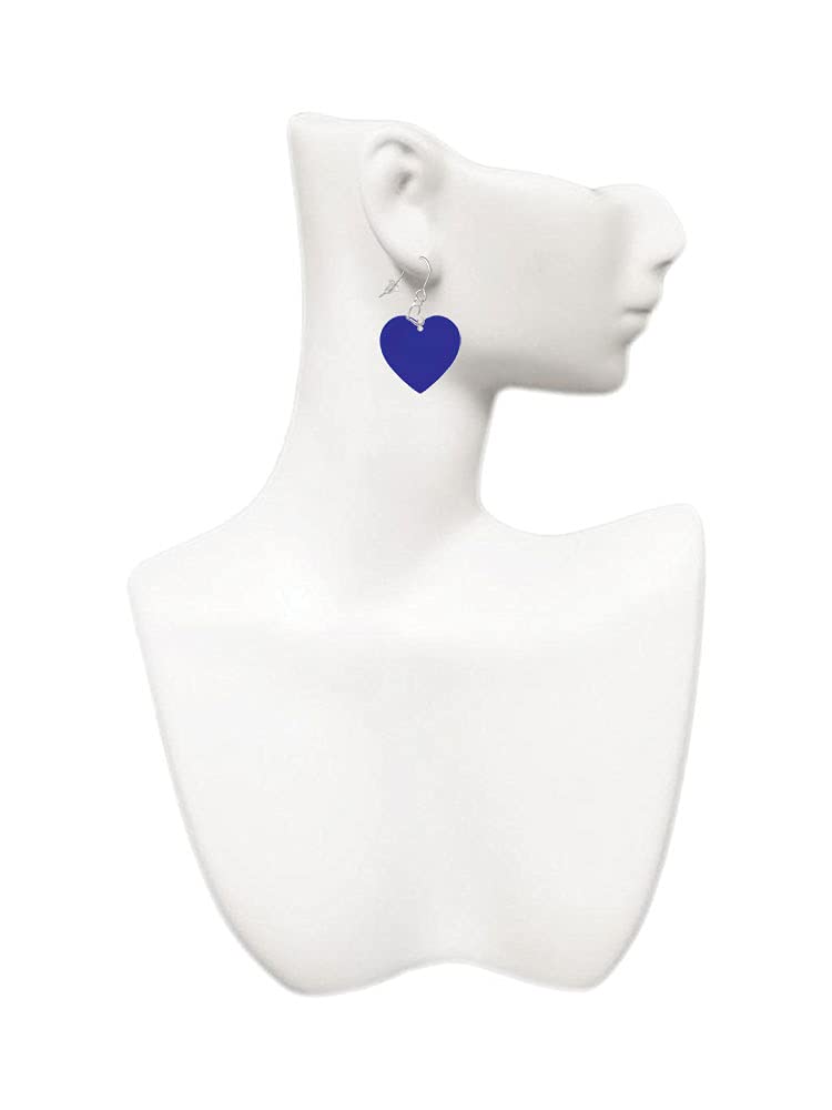 Delight Acrylic Heart French Earrings - Perfect for Gifts & Parties