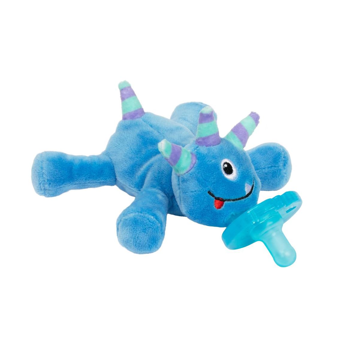 WubbaNub Infant Pacifier with Plush Stuffed Animal - Soothing Baby Pacifier for Newborns & Infants (Blue Monster) - Perfect for Sleep, Travel & Comfort