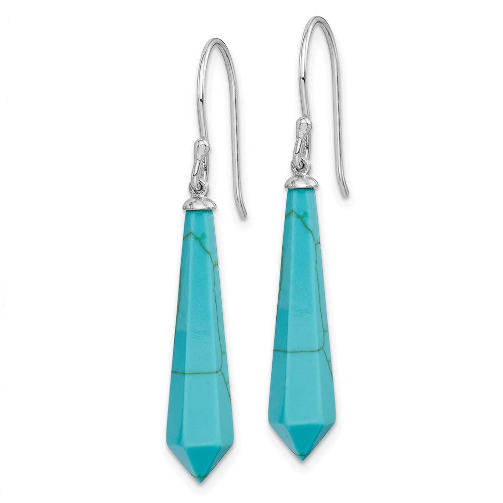 925 Sterling Silver Turquoise Dangle Earrings for Women | Handmade Fine Jewelry Gift for Her | Perfect for Weddings, Parties & Everyday Wear