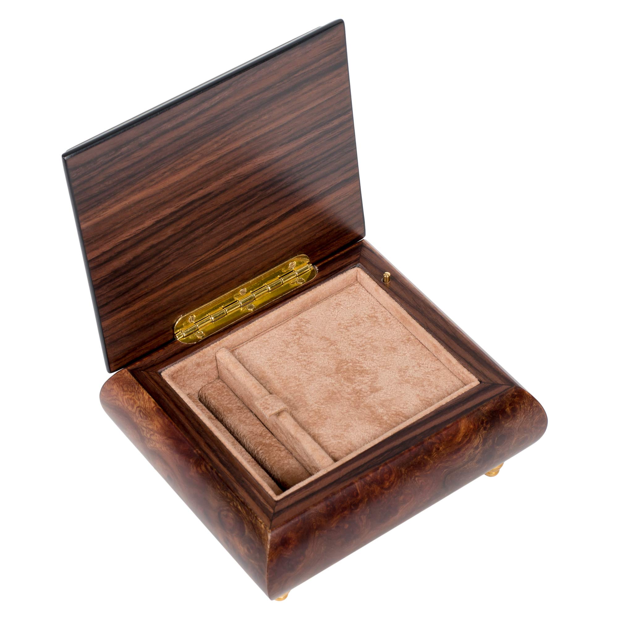 Exquisite Matte Finish Italian Inlaid Music Box & Jewelry Box - Handcrafted in Sorrento, Italy with Customizable Tune Options | Perfect Gift for Weddings, Anniversaries & Home Décor
