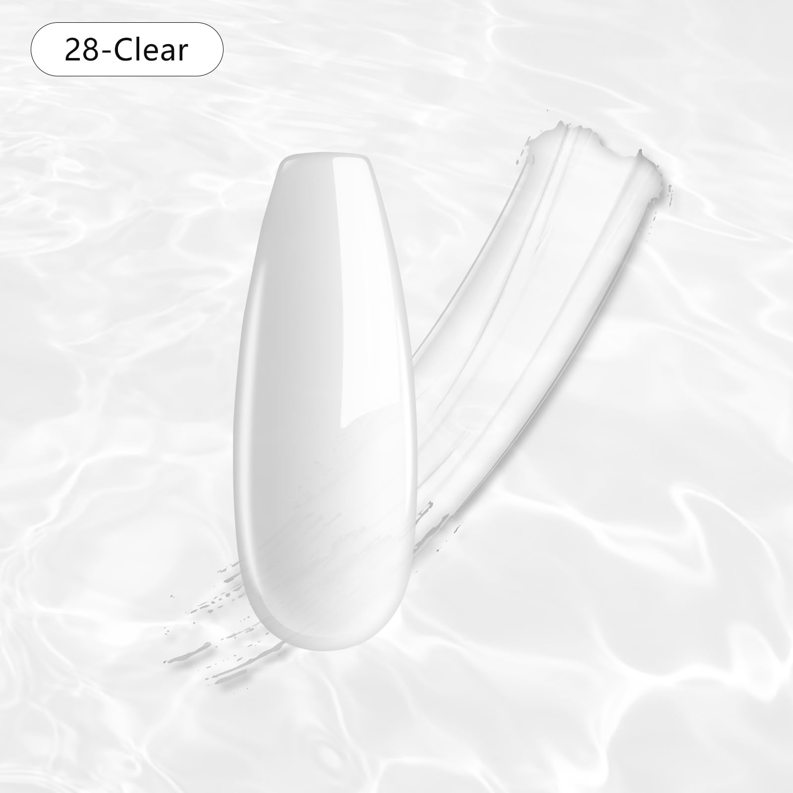 Mobray 60g Clear Poly Nail Gel - Transparent Builder Gel for Nail Extensions | Professional Salon Quality | DIY Nail Art Design at Home | Perfect for Manicures, Pedicures & Nail Enhancements
