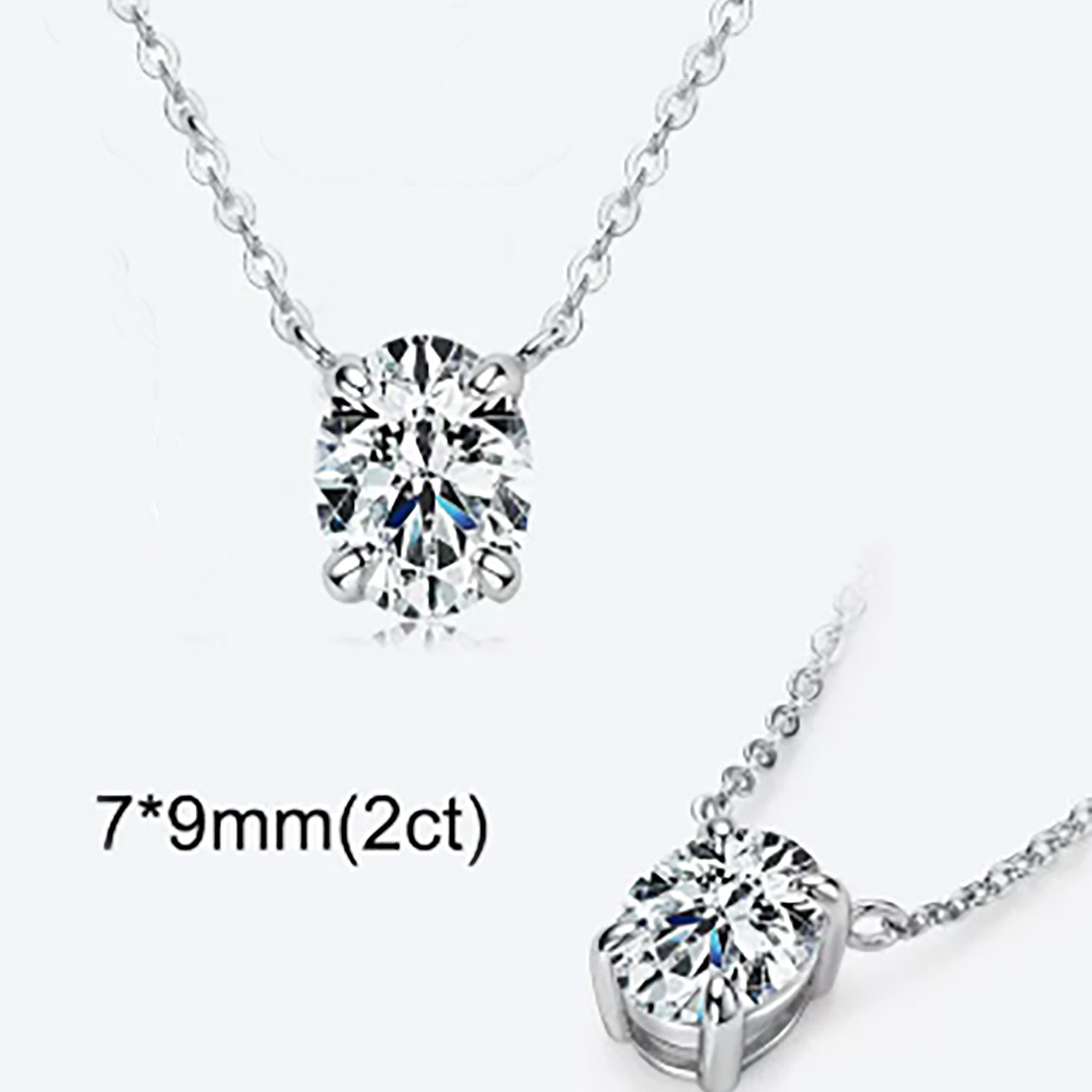 Starlight Whisper: Oval Cut Moissanite Memorial Ashes Necklace for Cremation Jewelry - Perfect for Keeping Loved Ones Close in Elegant Memorial Jewelry