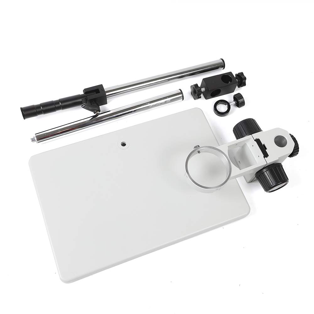 Professional Heavy Duty Aluminum Alloy Stereo Microscope Boom Stand - 70mm Ring with 360° Multi-Axis Rotation & Precision Focusing | Ideal for Laboratory, Research, Jewelry Making & Electronics Inspection
