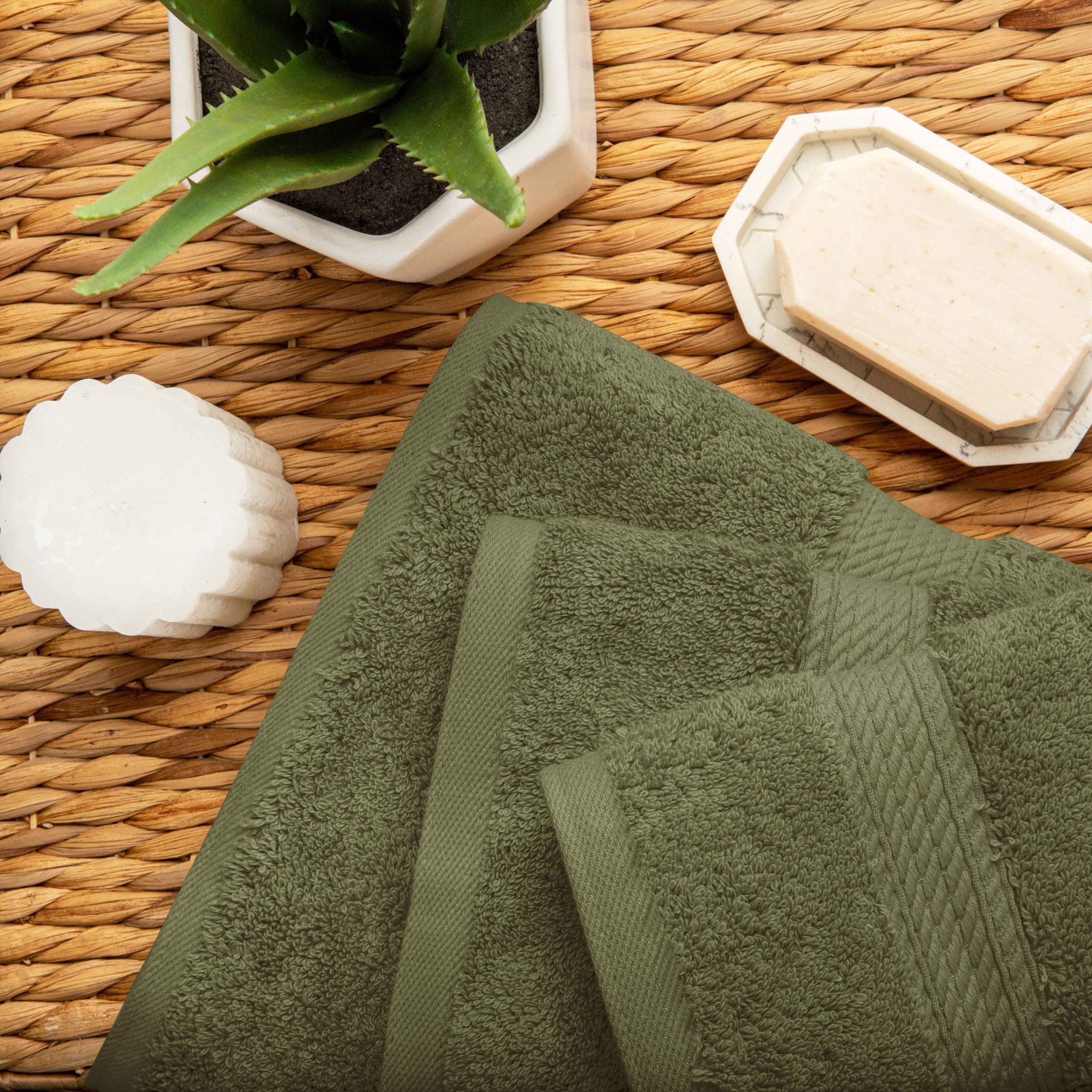 Premium 100% Egyptian Cotton Plush Heavyweight Luxury Bath Towel Set of 6 - Ultra Soft & Absorbent for Spa, Hotel & Home Use