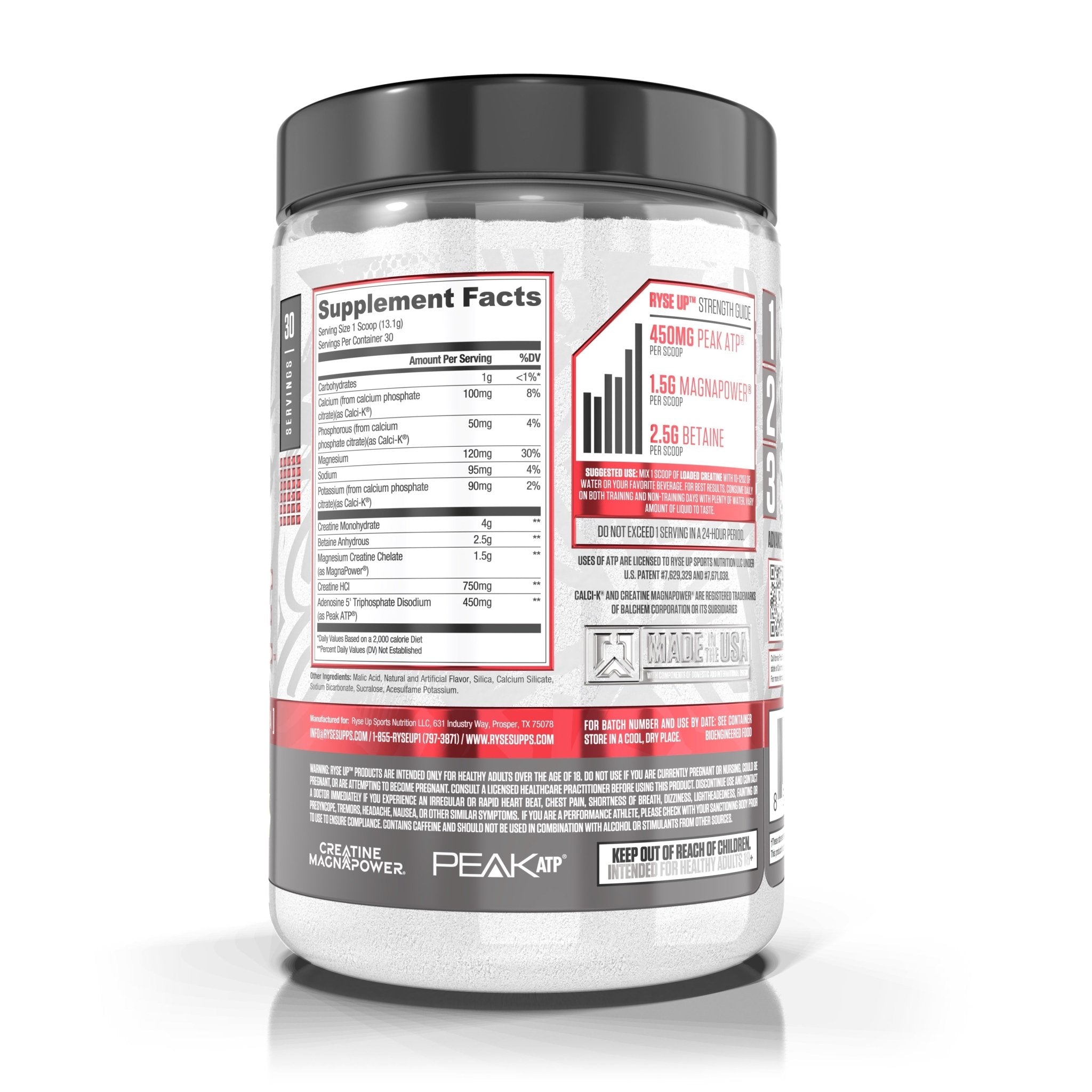 RYSE Loaded Creatine Monohydrate Powder - Premium Muscle Recovery & Strength Supplement for Athletes & Bodybuilders - Post-Workout, Gym & Fitness Performance Booster