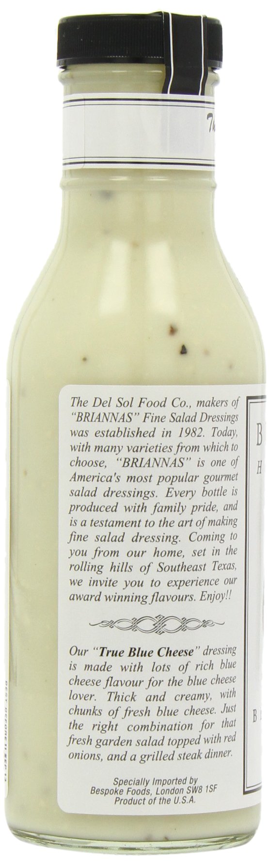 Brianna's Blue Cheese Salad Dressing - Rich & Creamy Flavor for Salads, Wings & Dips | Perfect for Gourmet Meals & Entertaining