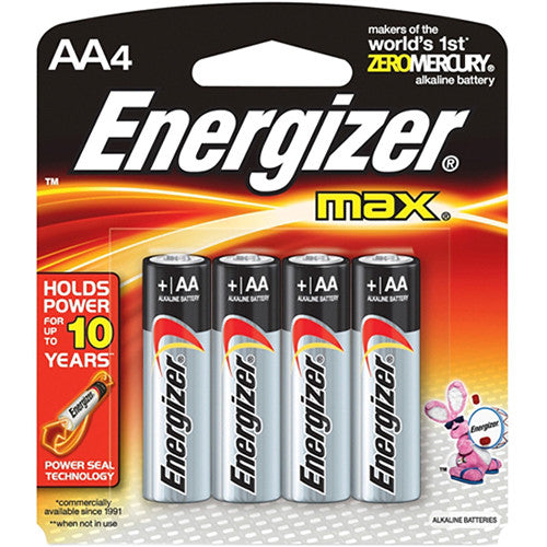 Energizer Max AA Batteries 4-Pack - Long-Lasting Power for Toys, Flashlights, and Remote Controls