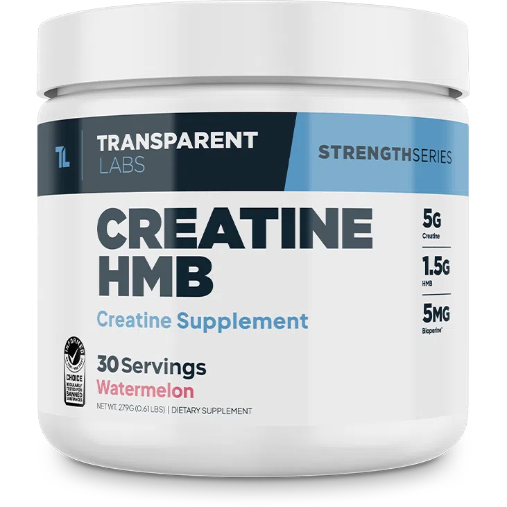 Transparent Labs Creatine HMB Supplement - Pure Monohydrate Powder for Muscle Growth & Strength - Pre & Post Workout Recovery for Athletes & Bodybuilders