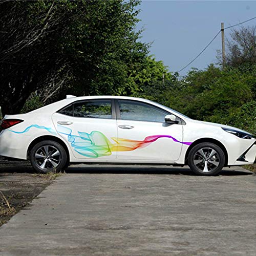 GiftCity Colorful Smoke Car Decal Set - Universal Vinyl Stickers for Car Body Customization | Perfect for Personalizing Vehicles, Enhancing Style, and Making Your Car Stand Out