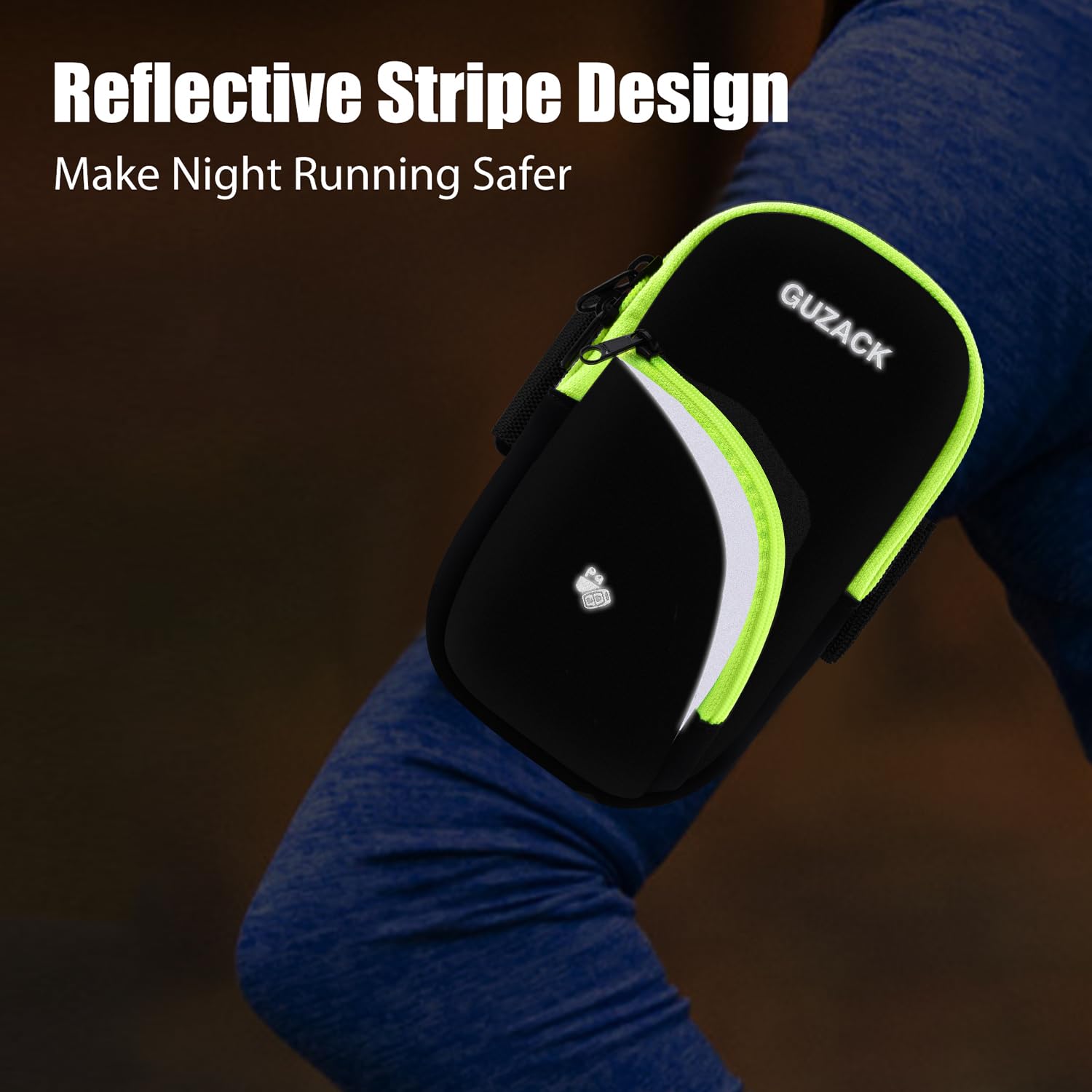 Running Armband Phone Holder - Adjustable Sports Armband Pouch for iPhone 16/15/14/13/12/11 Pro Max/XS/XR/X & Samsung Galaxy (Fits up to 6.9