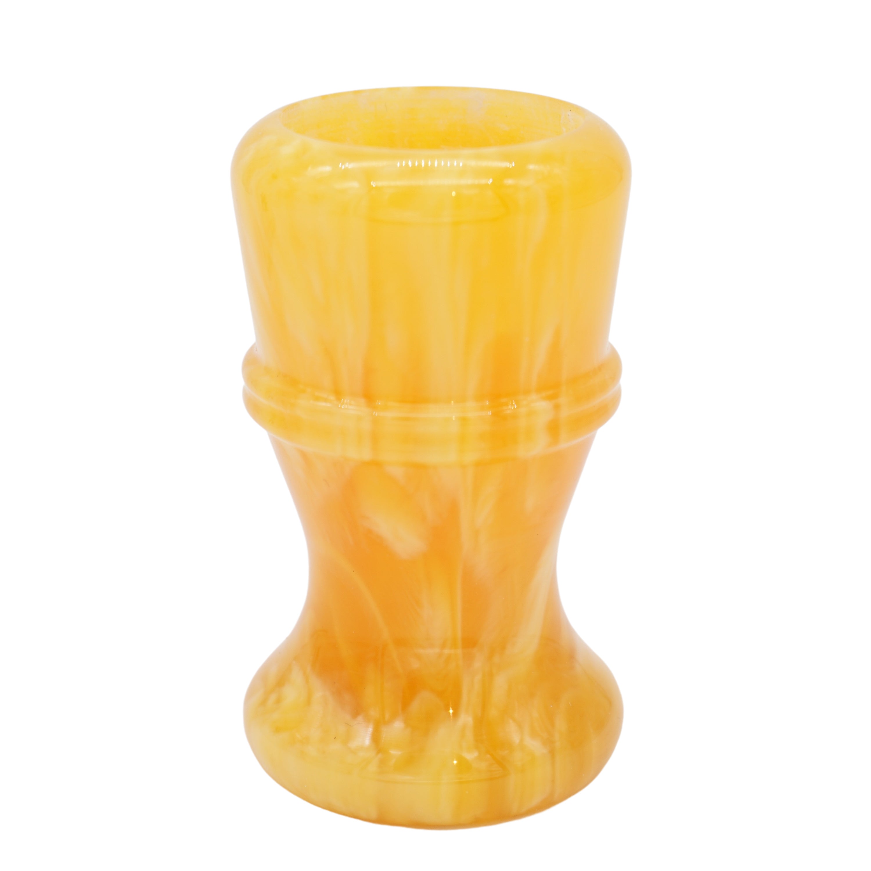Premium Amber Handcrafted Shaving Brush Handle - Fits 24mm & 26mm Knots - Perfect for Wet Shaving, Grooming Kits & Luxury Bathroom Accessories