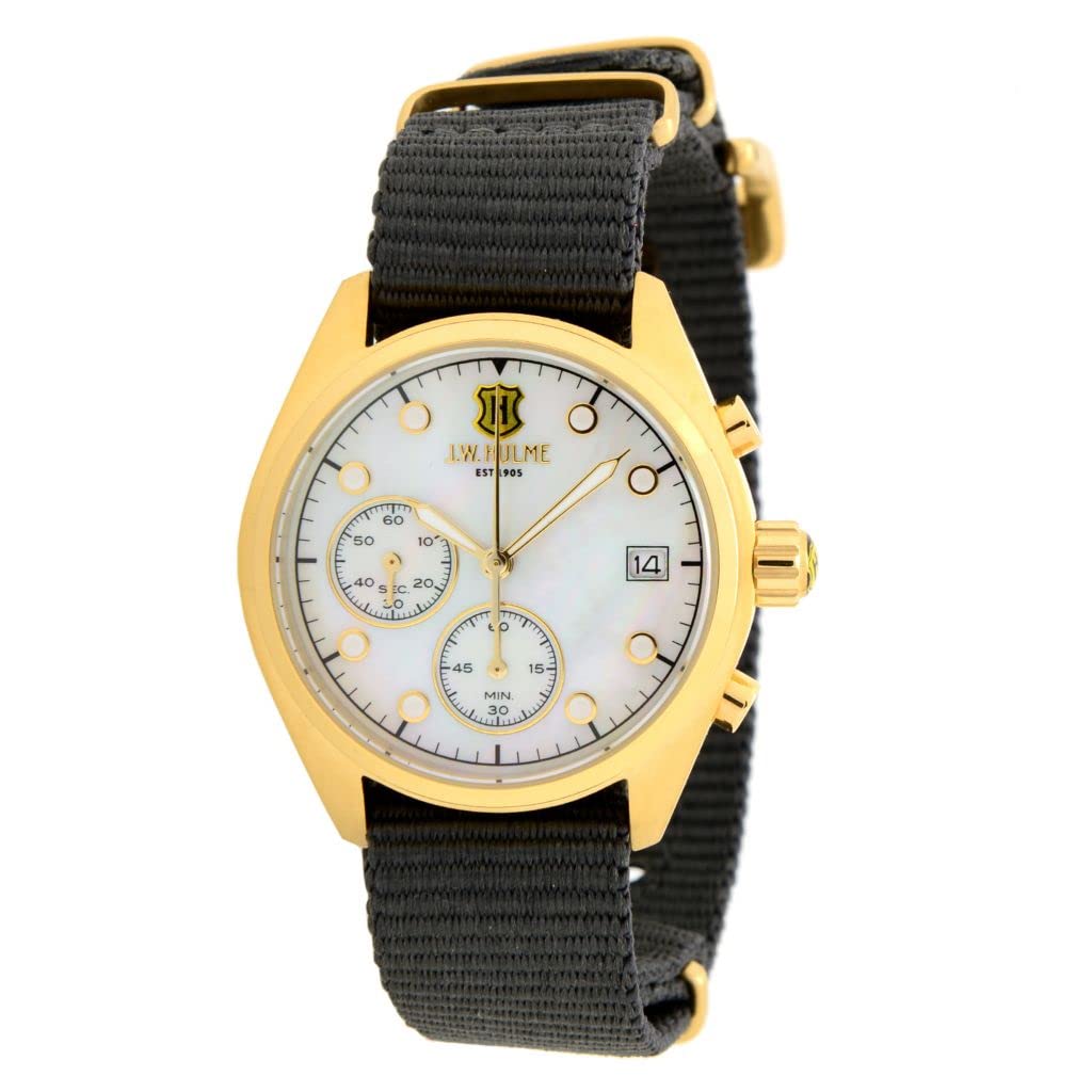 J.W. Hulme Women's Quartz Multi-Function Watch with Mother-of-Pearl Strap - Elegant Timepiece for Business, Casual & Special Occasions