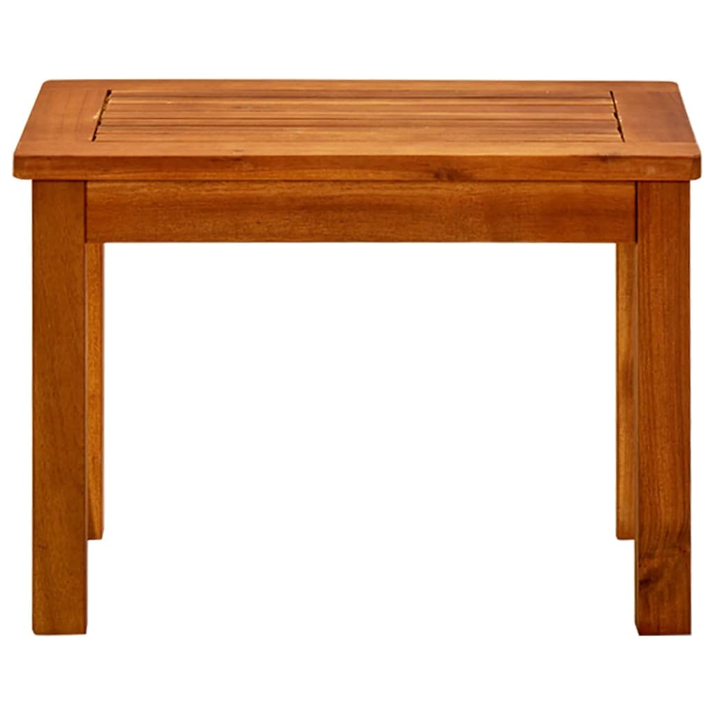 Outdoor Coffee Table 19.6x13.7x14.1 Inch - Solid Acacia Wood Patio Side Table for Deck, Porch, Balcony, Garden - Weather-Resistant Outdoor Furniture for Backyard, Lawn & Poolside Relaxation