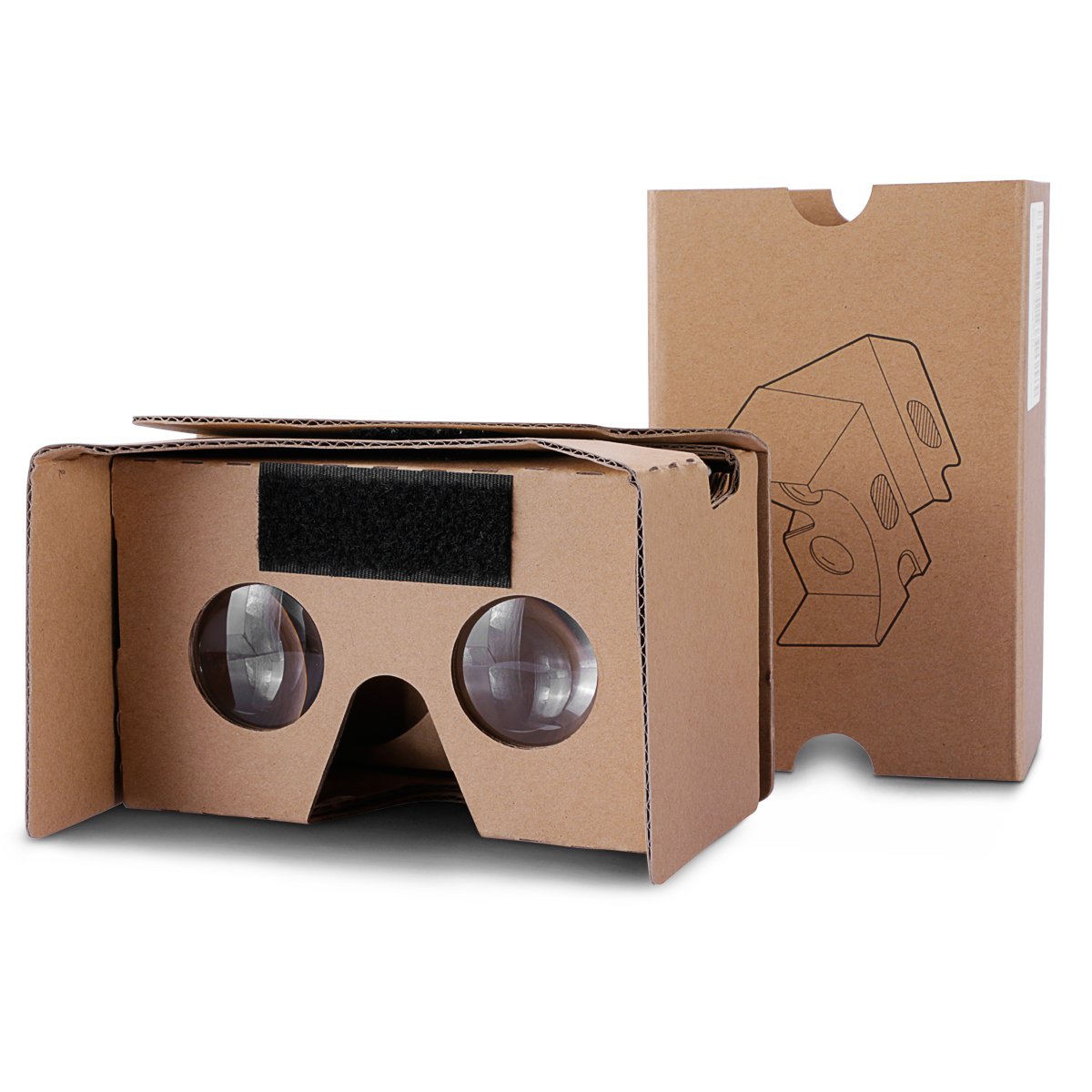 Topmaxions 3D VR Virtual Reality Headset - DIY Google Cardboard Compatible with iPhone & Android Phones Up to 6 Inch | Immersive 3D Movies & Gaming Experience | Perfect for Home Entertainment & VR Exploration