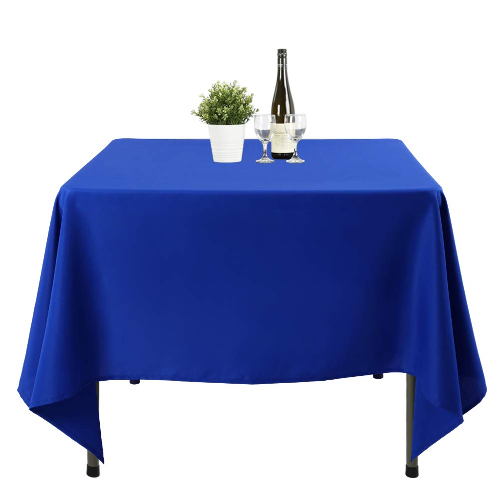 Royal Blue Square Tablecloth 85 x 85 Inch - Washable Polyester Table Cover for Square & Round Tables - Perfect for Wedding Decor, Restaurant Banquet, Party & Home Dining Decorations