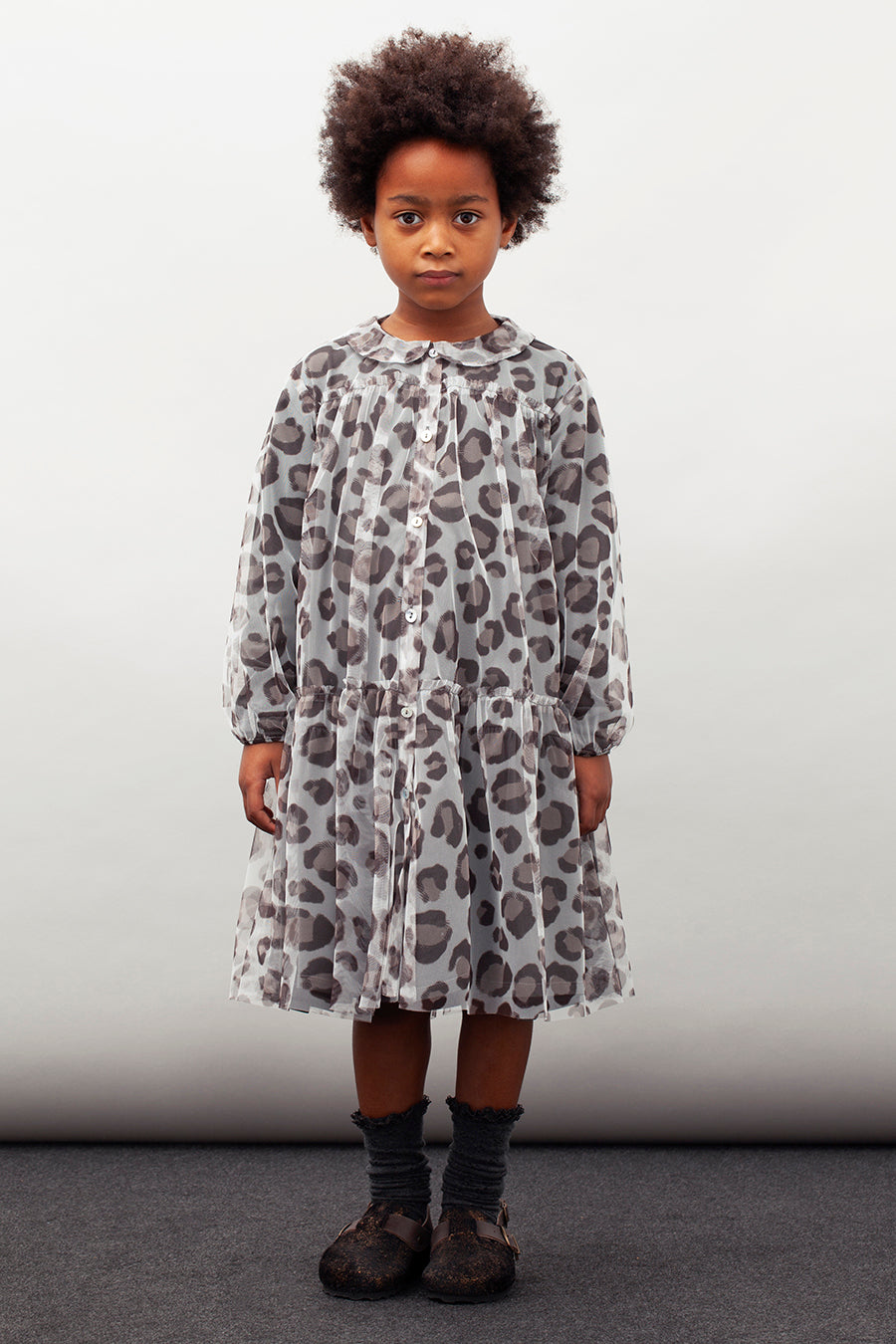 Vintage Tulle Animal Print Dress for Girls - Elegant Party, Birthday & Special Occasion Outfit