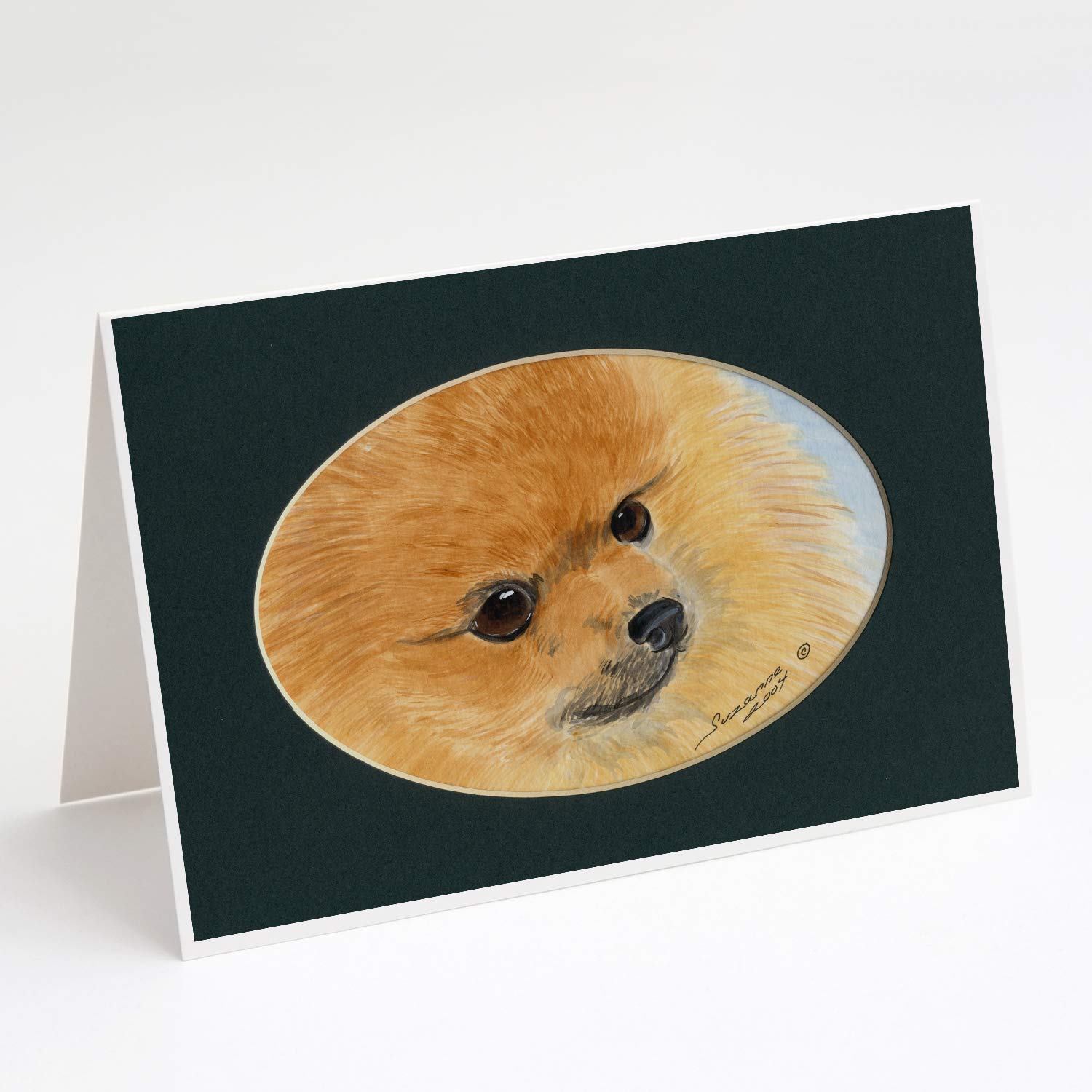 Pomeranian Greeting Cards & Envelopes Set - 8 Blank A7 Note Cards (5x7 Inches) for Birthdays, Thank You Notes & Special Occasions | Whimsical Dog Lover Stationery