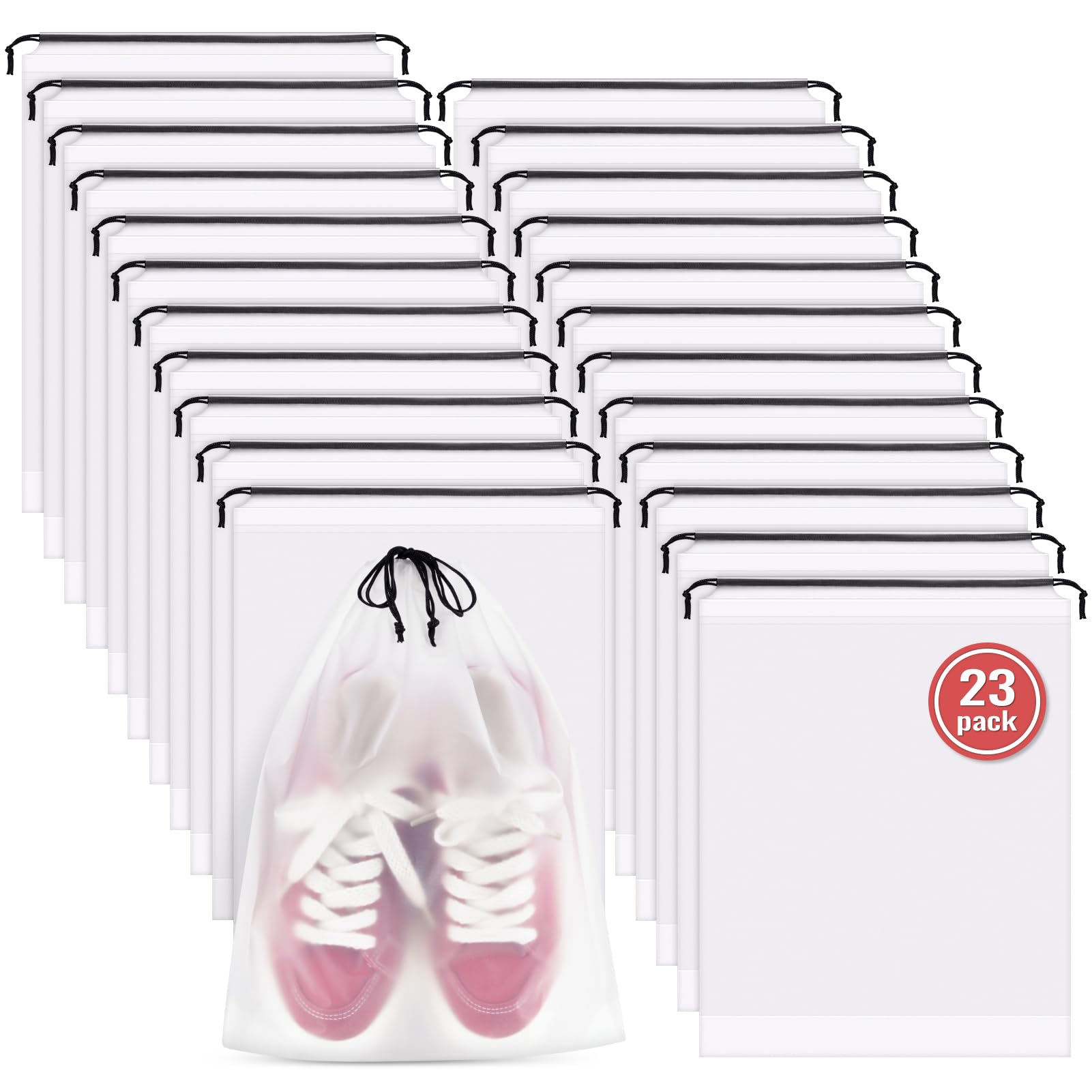 23 Pack Waterproof Shoe Storage Bags for Travel - 11.8