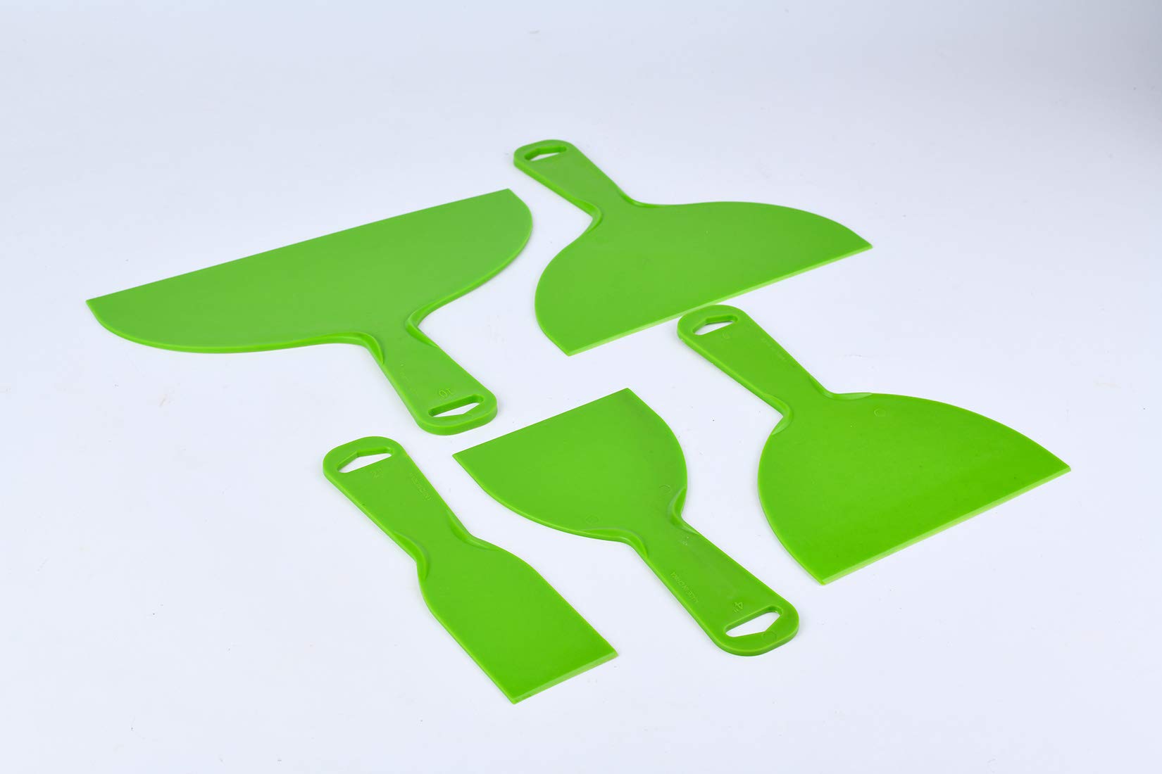 zYoung 5-Piece Flexible Plastic Putty Knife Set - Large Size Paint Scrapers for Spackling, Wallpaper Removal & Drywall Repair - Durable Spatula Scrapers for DIY Home Improvement Projects (Perfect for Painting, Patching & Surface Prep)