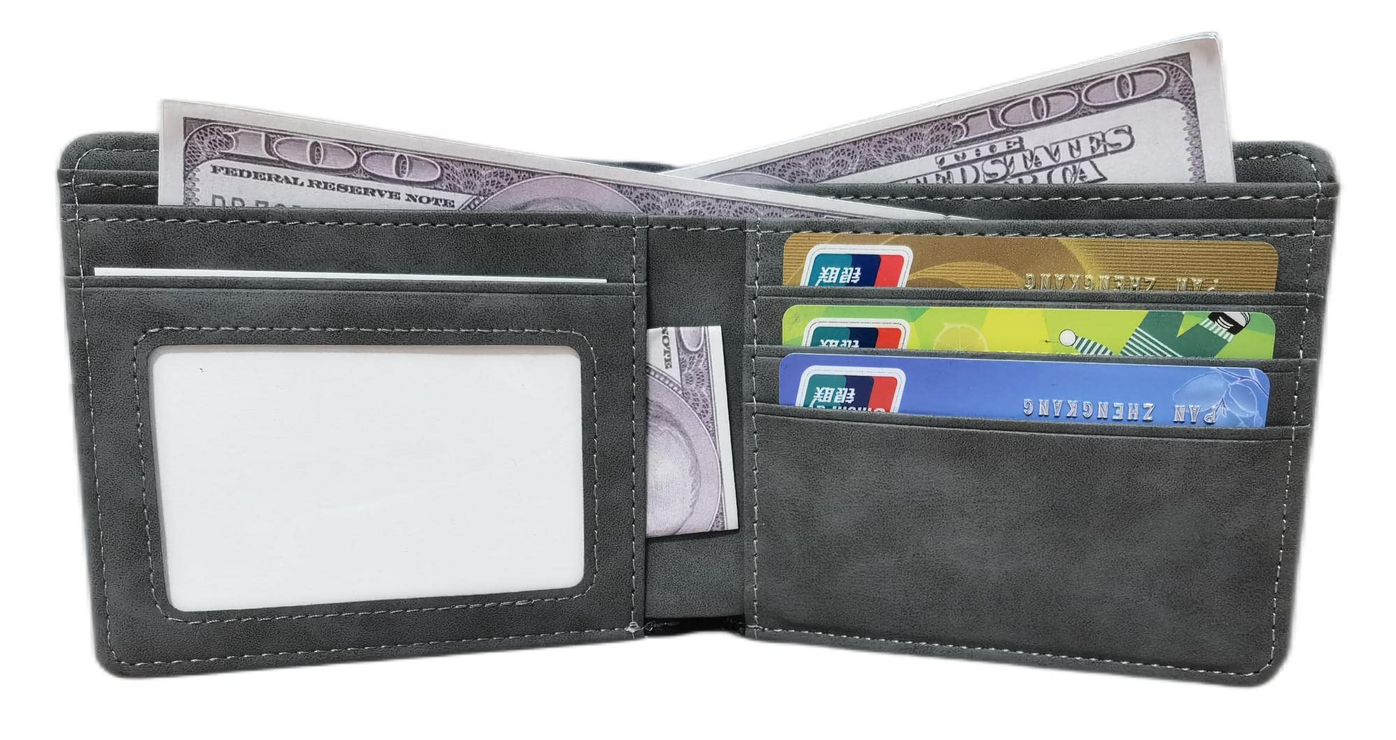 2-Piece Sublimation Wallet Blanks for DIY - Multifunctional Bank Card Holder with Two Mezzanine Pockets (Grey) | Perfect for Crafting, Personalization, and Everyday Use as Credit Card Wallets or ID Holders
