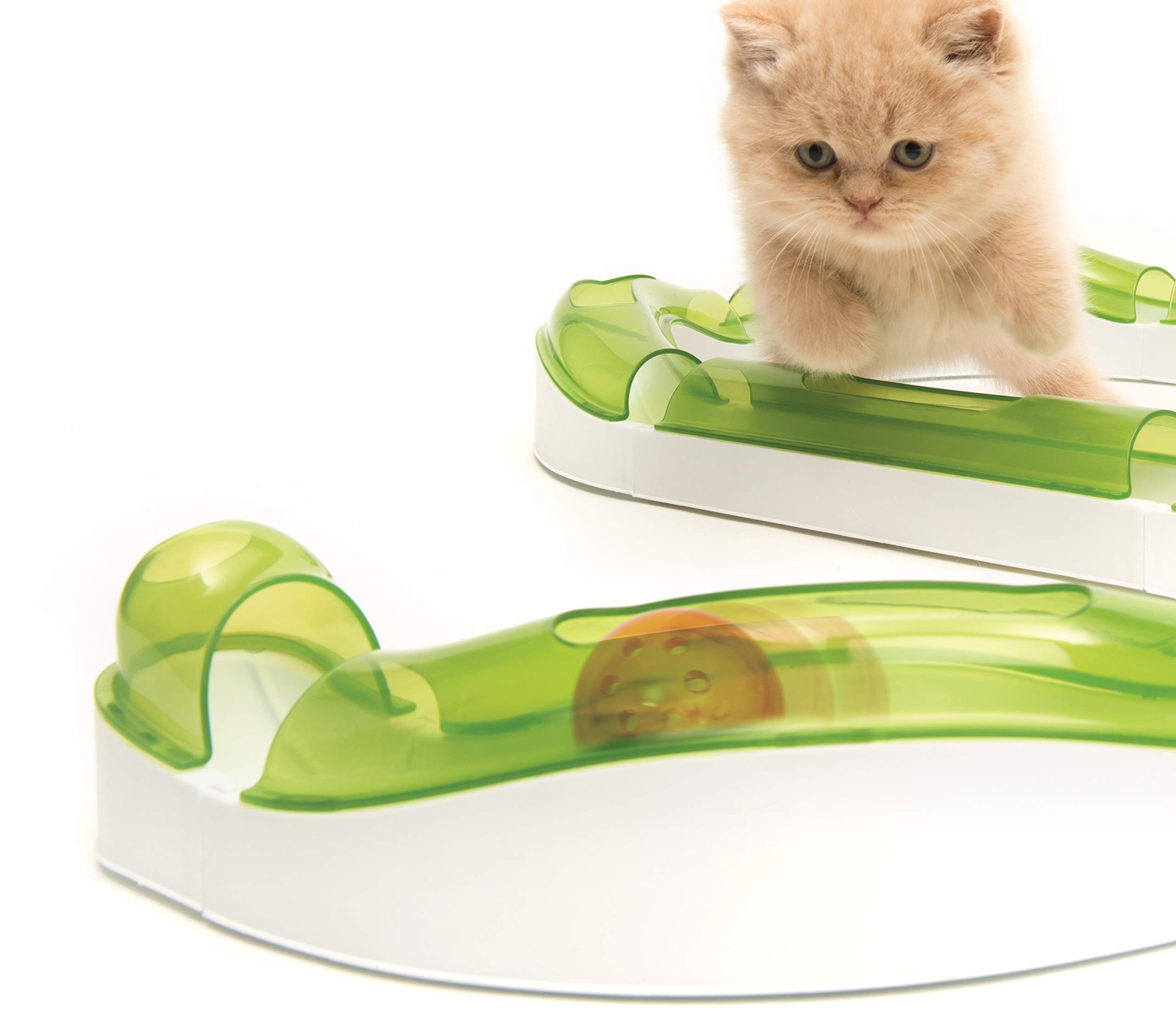 Catit Senses 2.0 Super Circuit Interactive Cat Toy - 12-Piece Closed-Track Ball Toy for All Breed Sizes | Indoor Play & Exercise for Cats | Stimulating Activity for Kittens & Adult Cats