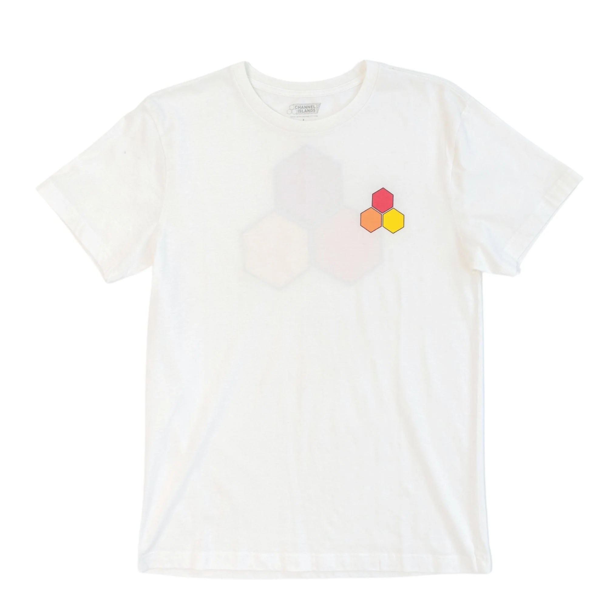 Channel Islands Classic Hex Men's Short Sleeve T-Shirt - Stout White | Comfortable Casual Wear for Surfing, Beach & Everyday Outfits